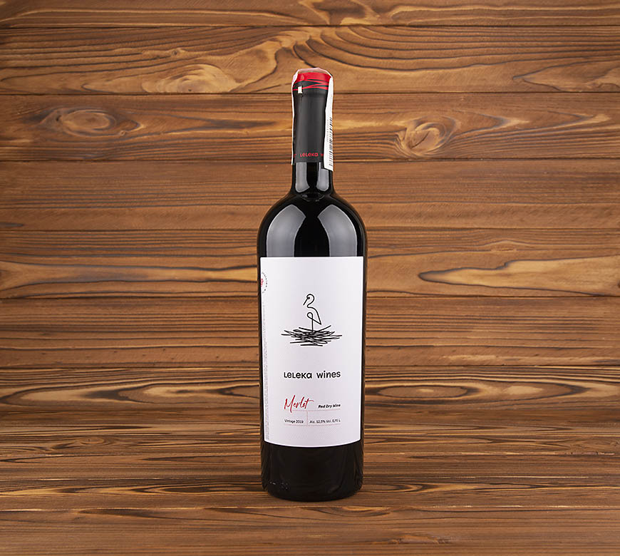 Вино Мерло красное сухое, 12,5%, 0,75 л