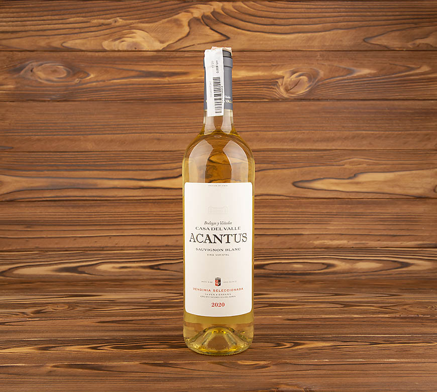 Вино Acantus біле сухе 12%, 0,75 л