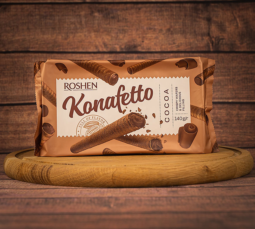 Трубочки Konafetto крем-какао, 140 г