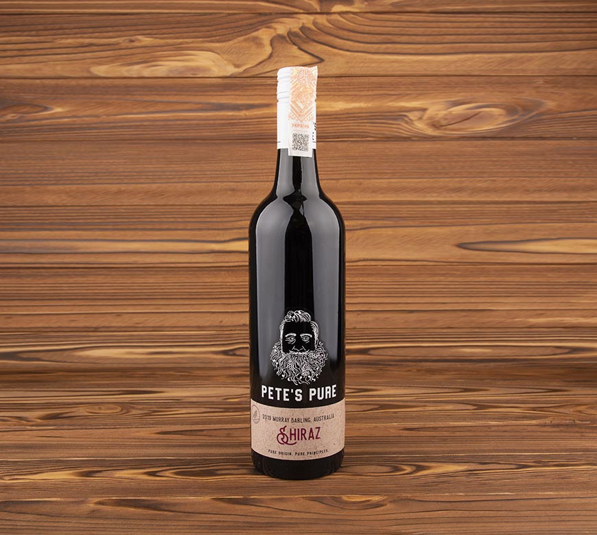 Вино Shiraz, Pete’s Pure 13%, 0,75 л